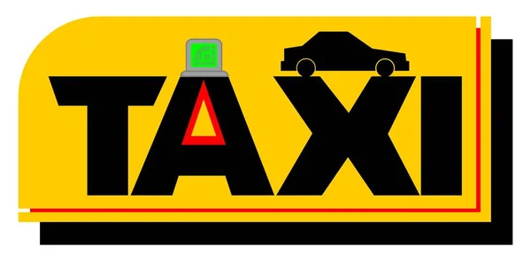 Taxi Ikon Vektor Illustration – Stock-vektor