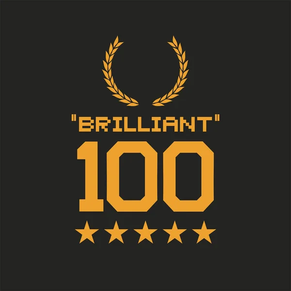 Ідеальні 100 Рейтингових Очок — стоковий вектор