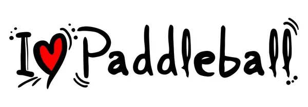 Paddleball Amor Vector Ilustración — Vector de stock