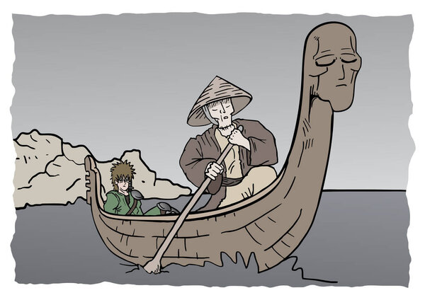 Japan boat vector illustration