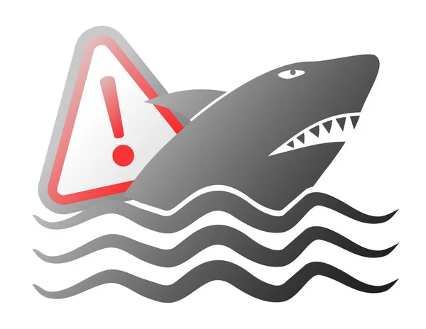 Shark Icon Vector Illustration — Stock Vector