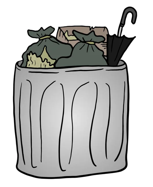 Ilustracja Wektora Kosza Śmieci — Wektor stockowy