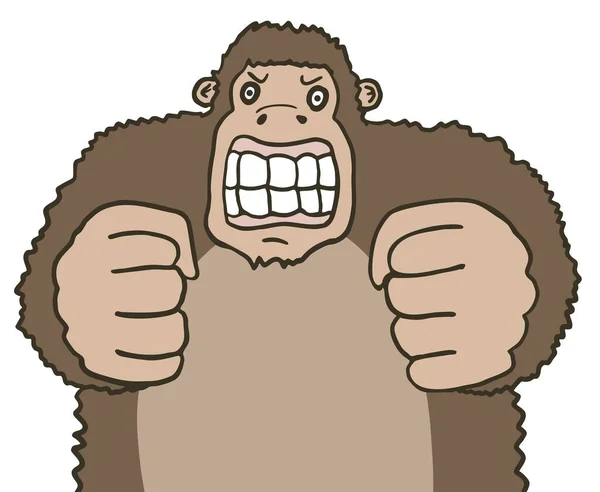 Gorilla Draw Vector Illustration — 스톡 벡터