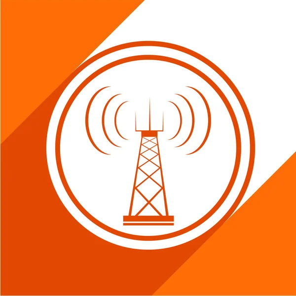 Telekomünikasyon Kulesi Simgesi Vektör Illüstrasyonu — Stok Vektör