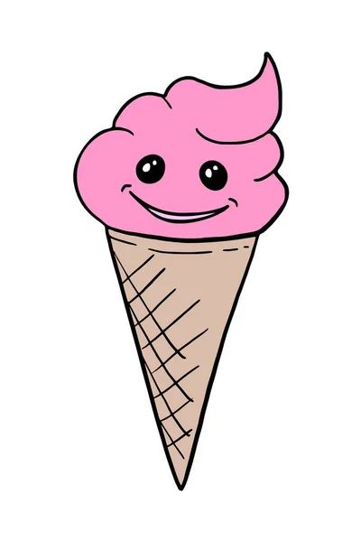 아이스크림그리기 일러스트 — 스톡 벡터