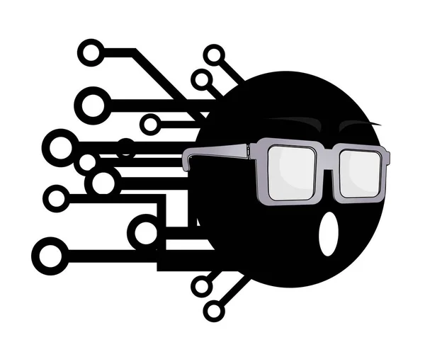 Illustrazione Vettoriale Icona Tecnologia Ottica — Vettoriale Stock