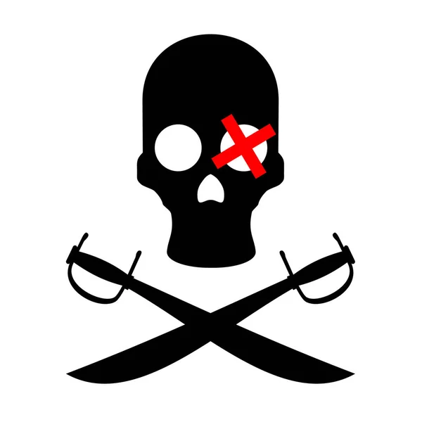 Vektorillustration Des Piratenzeichens — Stockvektor