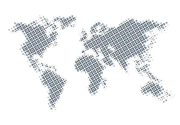 Creaive World Map Design — Stock Vector