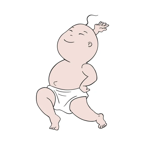 ベクトル図を描く赤ちゃん — ストックベクタ