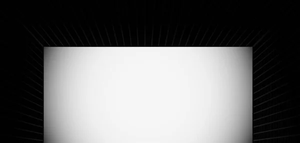 Blank White Screen Empty Black Background — Stock Vector