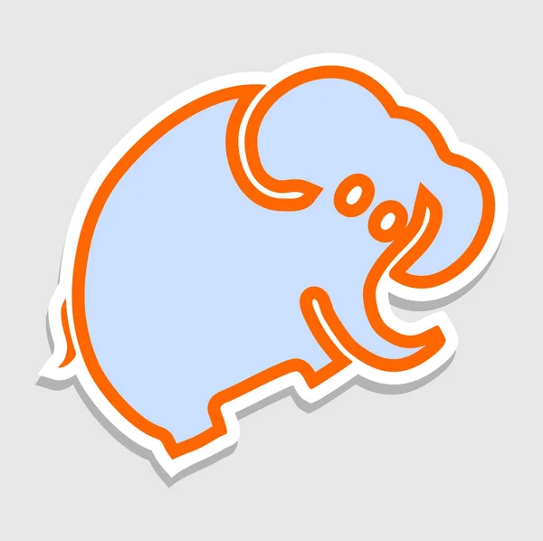 Pequeño Vector Elefante Ilustración — Vector de stock