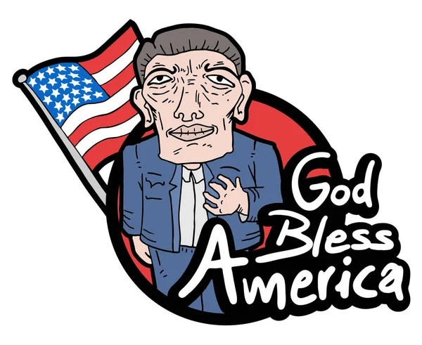 Gud Velsigne Amerika Vektor Illustration – Stock-vektor