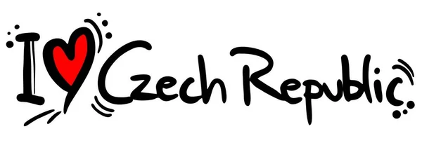 Τσεχική Δημοκρατία Αγάπη Διάνυσμα Εικονογράφηση — Διανυσματικό Αρχείο
