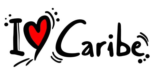 Love Caribe Vector Illustration Lettering — стоковый вектор