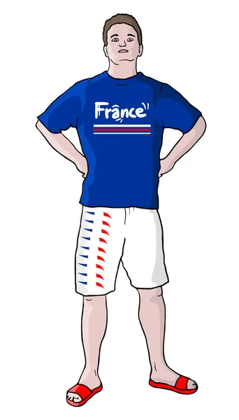 Francia Vector Fútbol Ilustración — Vector de stock