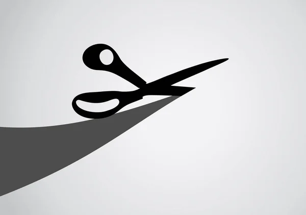 Scherensymbol Flachen Design Stil Vektorillustration — Stockvektor