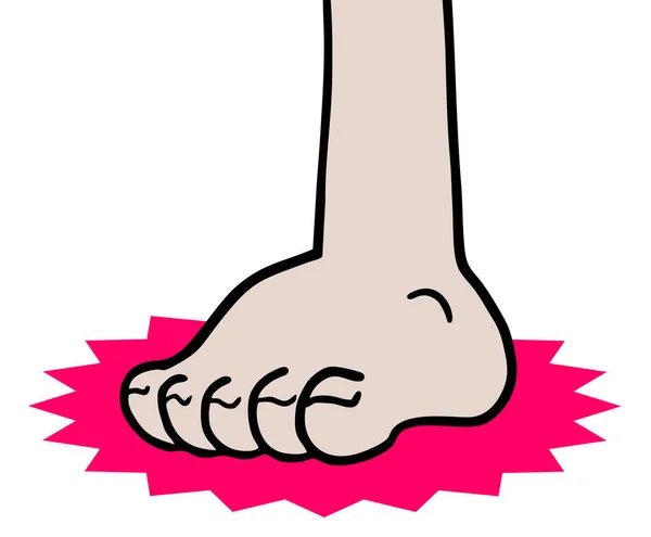 Foot Draw Vector Illustration — Stock Vector