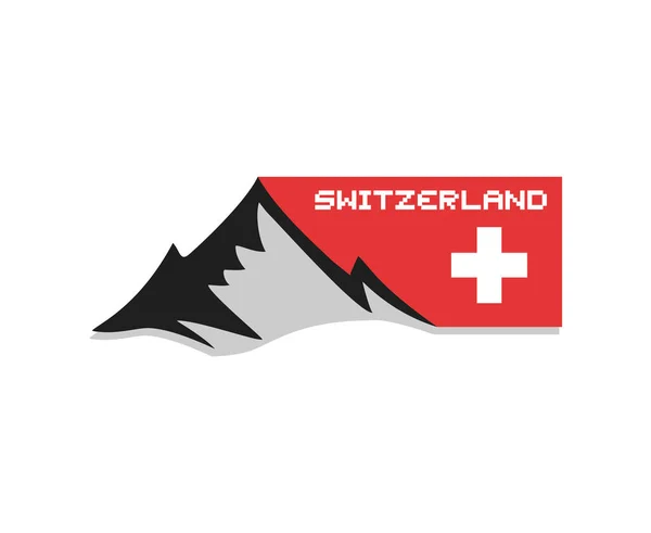 Switzerland Mountain Symbol Vector Illustration — Stock Vector