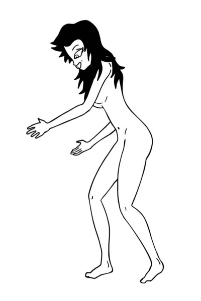 Vektorová Ilustrace Ženy Těla — Stockový vektor
