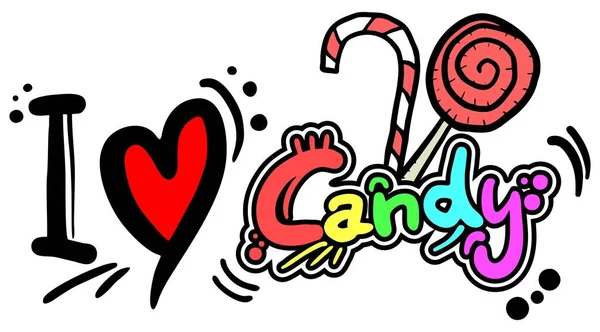 Liebe Süßigkeiten Vektor Illustration — Stockvektor