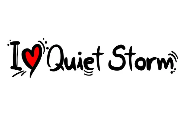 Quiet Storm Music Love Vector Illustration — Stock Vector