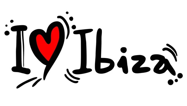 爱Ibiza矢量插图 — 图库矢量图片