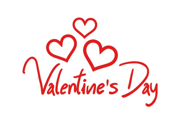Día San Valentín Mensaje Vector Ilustración — Archivo Imágenes Vectoriales