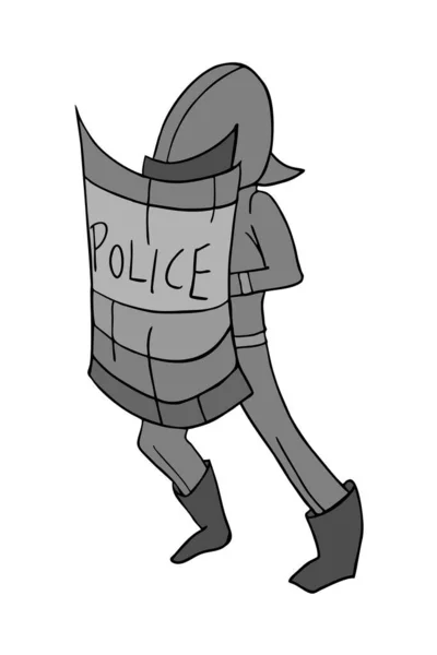 Policial Ícone Vetor Ilustração — Vetor de Stock