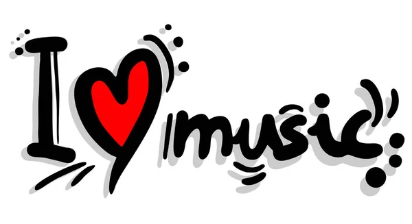 Love Music Vector Illustration —  Vetores de Stock