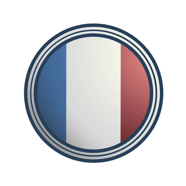 フランス円のアイコンベクトルイラスト — ストックベクタ