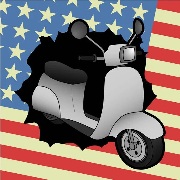 Αμερικανική Διανυσματική Απεικόνιση Moto — Διανυσματικό Αρχείο