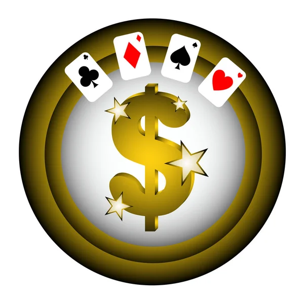 Poker Cocept Ilustração Vetorial —  Vetores de Stock