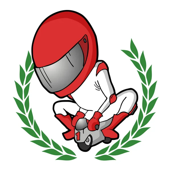 Rennsport Mini Moto Vektor Illustration — Stockvektor