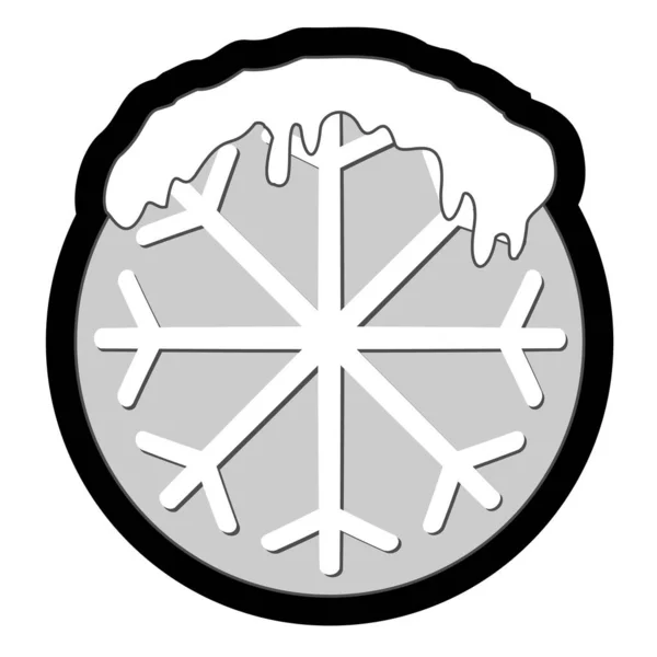 Sneeuwcirkel Pictogram Vector Illustratie — Stockvector