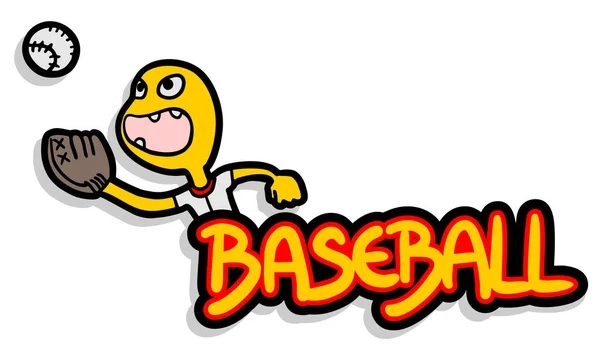 Baseball Bandeira Vetor Ilustração — Vetor de Stock
