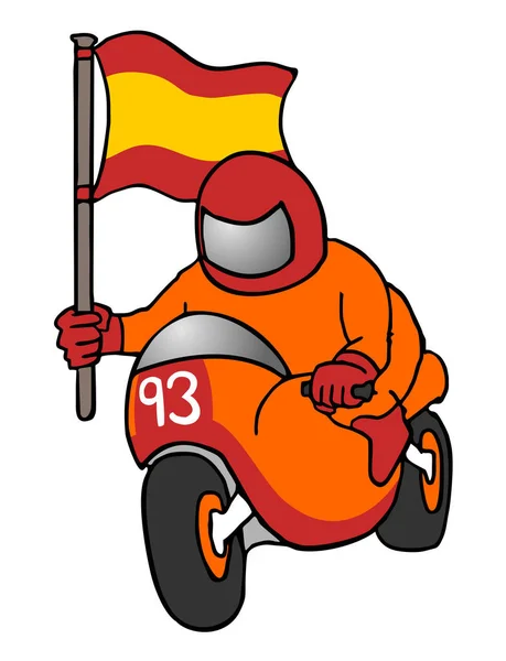 Ganador Moto Carreras Vector Ilustración — Vector de stock