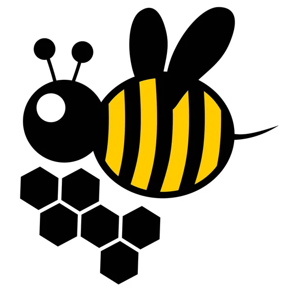 Icono Abeja Vector Ilustración — Vector de stock