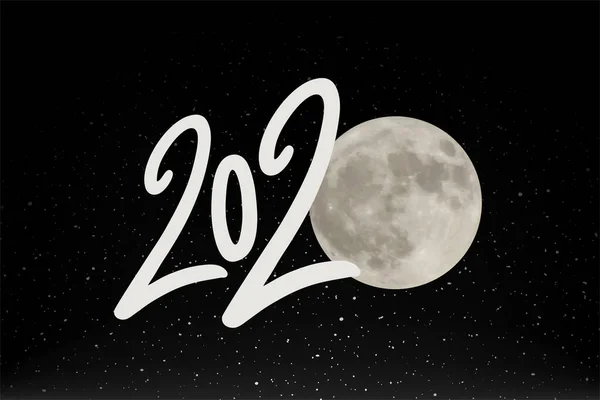 Nuevo Año 2020 Símbolo Vector Ilustración — Archivo Imágenes Vectoriales