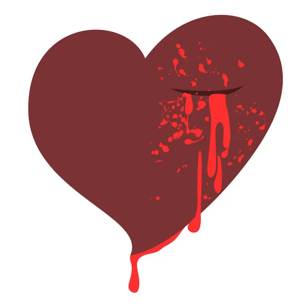 Corazón Sangre Ilustración Vectorial — Vector de stock