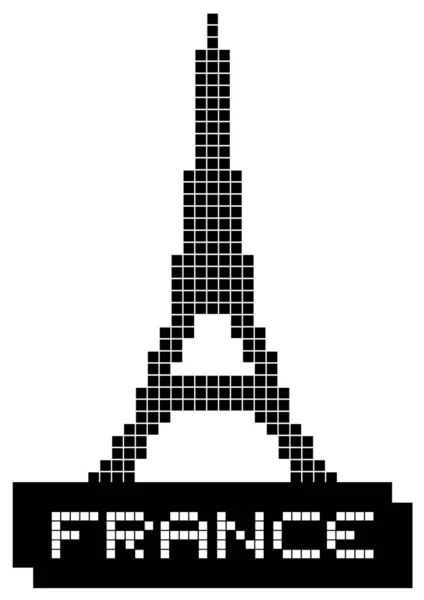 Abstract Background Pixel Elf Tower Paris — ストックベクタ