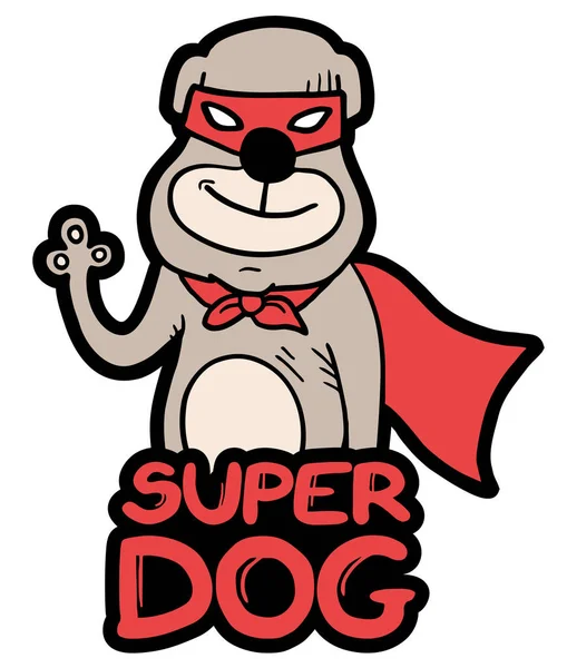 Super Dog Vector Illustration — Stock Vector