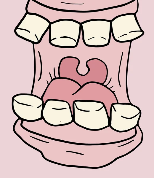 Boca Otwarte Abierta Wektor Ilustracja — Wektor stockowy