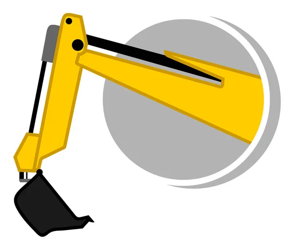 Bulldozer Arm Pictogram Vector Illustratie — Stockvector