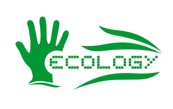 Ecology Art Symbol Vector Illustration — Stok Vektör