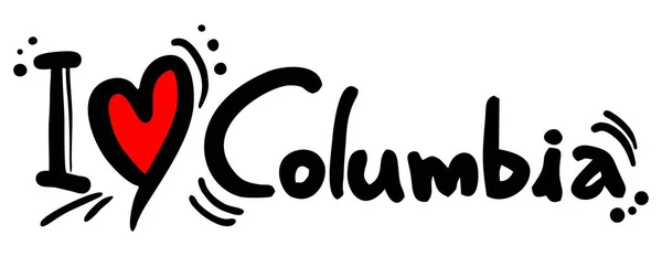 Columbia Αγάπη Διάνυσμα Απεικόνιση — Διανυσματικό Αρχείο