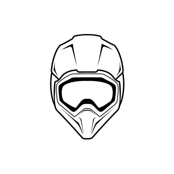 Motocross Kask Wektor Ilustracja — Wektor stockowy