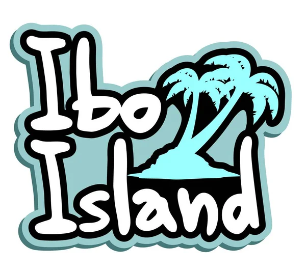 Ibo Island Beach Vector Illustration — стоковий вектор