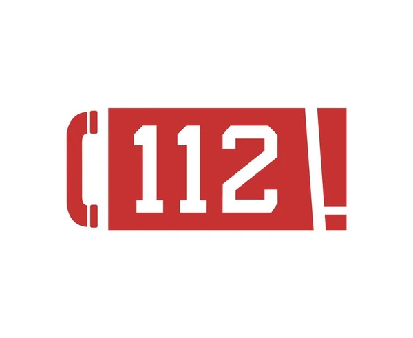 Σχεδιασμός Του Εικονιδίου Έκτακτης Ανάγκης 112 — Διανυσματικό Αρχείο