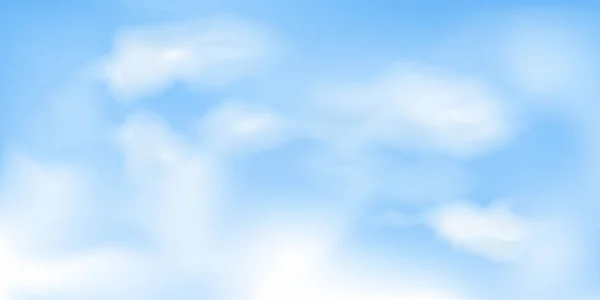 Beaux Nuages Ciel Bleu Vecteur Illustration — Image vectorielle