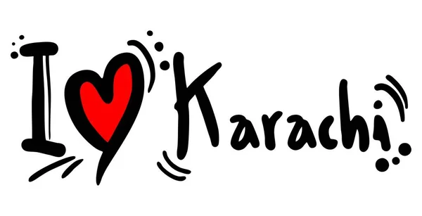 Amor Karachi Vector Ilustración — Archivo Imágenes Vectoriales